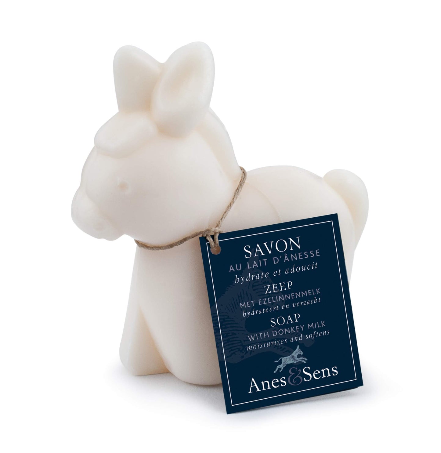 Savon lait d'ânesse forme âne, parfum nature 150g